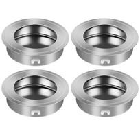 4 vnt. 35 mm nerūdijančio plieno įleidžiama rankenėlė, apvali spintelės durų stalčiaus rankenėlė, traukiklis, tvirtinimo detalė, metalinė furnitūra (as the picture,L)