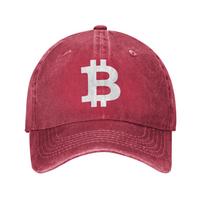 Vintage Orange Bitcoin Logo Baseball Caps Unisex Style Distressed Washed Headwear  Outdoor All Seasons Travel  Gift Caps Hat One Size