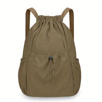 Large Drawstring Backpack Lightweight Sports Gym Bag for Men and Women, Adjustable Straps, Multiple Pockets, Perfect for Fitness