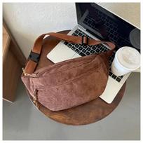 Corduroy Women Waist Bag Canvas Student Shoulder Crossbody Chest Bag 2026 Fanny Pack Fashi Phe Banana Female Bum Belt Bags ruda