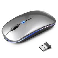 Mucuru Wireless Mouse, Bluetooth 5.4+2.4GHz, 3-Stage DPI Switching, Energy Saving, Instant Connection, 7-Color Backlight, Compact, Optical, High