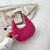 Yogodlns Aligator Half--moon Shoulder Bag for Women Fashion Underarm Bag Design Ladies Armpit Bag 21x6x21.5cm