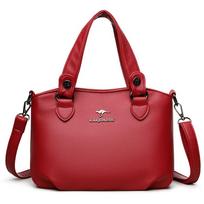 Soft Leather Bag Women's Fashion New Atmospheric Tote Bag Portable Strong and Durable Fashion Bag Liner Shoulder Bag raudona