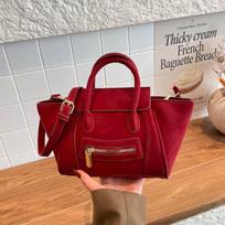 Mini Tote Bag Women's Versatile Shoulder Messenger Bag raudona