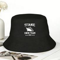Titanic Swim Team Bucket Hat Summer  Classic FisherUnisex Hats For Women Breathable Fishing Caps Harajuku Design Sun Hats One Size