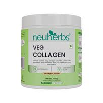 Neuherbs Veg Collagen Supplement Powder Orange Flavour For Youthful Glowing Skin Elasticity Hydration 200 g Pack Of 1