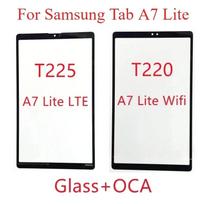 For Samsung Galaxy Tab A7 Lite T220 T225 Front Screen Outer Glass With OCA Glue Tablet LCD Display Replacement Parts With OCA