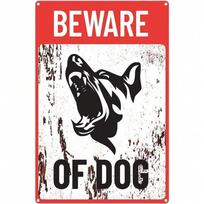 Planetjuice Beware of Dog Metal Tin Sign German Shepherd Home Security Outdoor Warning (as the picture,20x30)