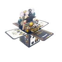3D Pop Up Graduation Card Pop Up Box Card Handmade Laser Cut Greeting Card for Teacher and Classmates Graduation Party Celebration Decoration