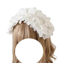 [Toku and Yuu] Lolita Head Dress, Bowknot Lace Hair Ornament, Bonnet, Embroidery, Gothic Girls, Maid Hairstyle, Forest Girl, Ribbon Included, Cute