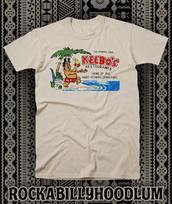 Retro Tiki Tee T Shirt Rum Mug Restaurant Bar Cocktail Kelbos Los Angeles CA S