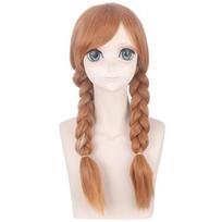 ekienn Frozen Anna 02 Cosplay Wig Twin Tails Cosplay Wig Heat Resistant Wig Anime Costume Halloween Party Event Fancy Dress Costume Disguise Party