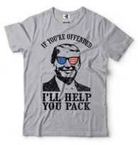 Donald Trump T-shirt If you are offended I will help you Pack US president Tee 3XL