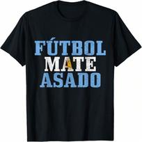 Futbol Mate Asado Argentina Argentinian Flag Pride Vintage T-Shirt S įvairiaspalvis