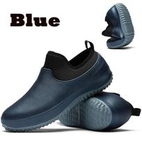 Waterproof Oil-proof Slip Resistant Kitchen Work Shoes for Men Women Multifunctional Non-slip Garden Chef Restaurant Medical Safety Shoes 38 mėlyna