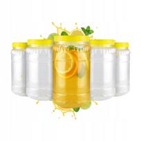 5X Indas Stiklainis 2L Plastikinis Maistui Sausam Skystam Daugkartinis