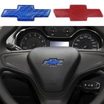 1pcs 45mm carbon fibre steer wheel emblem Sticker Car Steering Wheel Sticker Car Interior Emblem Car Accessories For Chevrolet steer wheel sticker&Chevrolet
