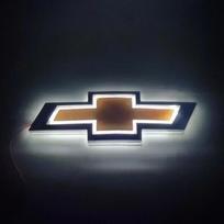 17x5.5cm Car Rear Tail Trunk LED Badge Light Sticker for Chevrolet Cruze Silverado Captive Traverse Spark Malibu Orlando Equinox 17x5.5cm balta