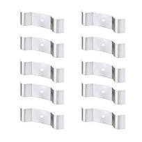 10Pcs Double Pole Fence Clamps Stainless Steel Double Pole Connector Clamps Mounting Clips for Fence Wires Wooden Posts Installation 10pcs sidabras