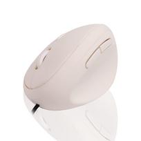 NAMOTUOFO Wired USB Optical Mouse, Silent, Easy Connection, 4 Buttons (BackForward), Vertical Wired Mouse, Ultimate Grip Design (White)