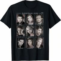 Buffy The Vampire Slayer Group Shot Vintage Chest Poster T-Shirt S įvairiaspalvis