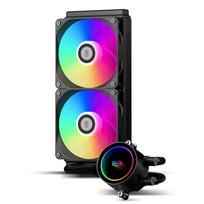 PCCOOLER CPS DA240 ARGB AIO Liquid Cooler 240mm CPU Cooler with Dual ARGB Fans, High-Performance 3000RPM Pump Speed, Efficient 240mm AIO Cooler for