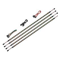 BTF-LIGHTING LED RGB PC LED Strip Lights, Individually Addressable, 5V 3-Pin Splitter Cable Included, 4x50CM LED Light Strips for PC Computer Cases,