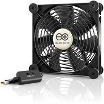 AC Infinity MULTIFAN S4 Silent 140mm USB Fan Cooling Fan UL Certified for Receivers, DVRs, PlayStation, Xbox, PCs, Cabinet Cooling, Dual Version