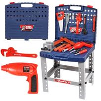 Shandini Kids' Build-It-Yourself Tool Set: Electric Drill, Tool Stand, and Tools - Educational Toy for Boys, Ages 6 and Up