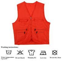 Zip Up Cargo Vest V Neck Outdoor Vest Durable Fishing Vest  Outdoor XL