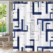 Bathroom Fabric Shower Curtain Waterproof Green Washable Watercolor Leaf Top Plant Bathroom Shower Curtain with Flowers (as the picture,90X180cm)