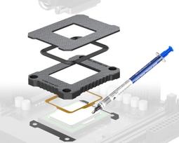 ElecGear LGA1700 CPU Bending Prevention Frame + Liquid Metal Thermal Paste, Carbon Fiber Mod ILM, for Intel Core 14th, 13th, and 12th Generation