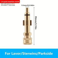 1/4  Quick Connect High Pressure Washer Adapter - Compatible with Lavor/Sterwins/Champion/Craftsman/Parkside Car Wash