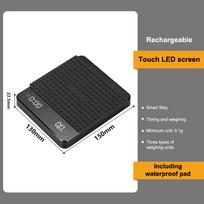 Intelligent Coffee Electronic Scale 0.1g Precision With LCD Display, Heat Resistant Up To 135°C, Type-C Rechargeable
