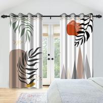Abstract Blackout Curta Boho Modern Sun Moon Abstract Geometric Design Medieval Minimalism Nordic Polyester Bedroom Curta 53x115cm 2pcs