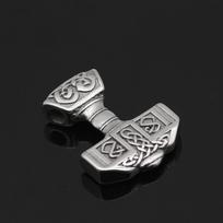 Viking Raven Titanium Steel Men's Amulet Hammer Pendant Necklace