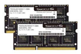 TEAMGROUP (formerly Team) Notebook PC Memory DDR3L 1600MHz 16GB (8GB x 2) SODIMM PC3L-12800 CL11 1.35V (Low Voltage) [TEAM Japan - Manufacturer's