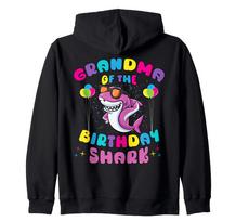 Birthday Kid Shark Party Family Matching Grandma Zip Hoodie
