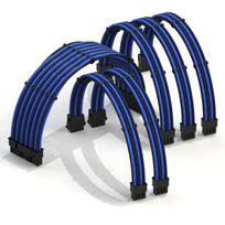 LINKUP - AVA 30cm PSU Cable Extension with Sleeve, Custom Mod PC Power Supply, Braided with Comb, Compatible with RTX3090, 6-Pack  1x 24P  2x 8P