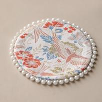 Cloth Pearls Edge Coaster Elegant Teapot Mat Butterfly Brocade Cup Mat  Tea Ceremony Style 4