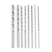 8 Pcs 200mm Length Twist Drill Bit Set High Speed Steel (HSS) Diameter 2-10mm HSS Drill Bit Straight Shank Extra Long Drill Bit