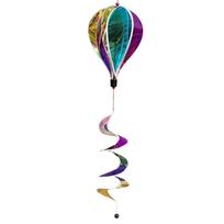 Giant Size Rainbow Hot Air Balloon Rotating Sequins Plastic Material Wind Spinners 43.3inch Height 4X Balloon Windmill įvairiaspalvis