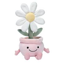 Rams & Ivy Daisy Dreams Posable Flowerpot Plush Animal Toy - 11 Inches