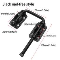 No-drill Sliding Bolt Gate Lock Stainless Steel Safety Barrel Bolt Door Lock  Balcony Doors