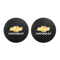 2Pcs Car Carbon Leather Water Cup Pad Anti Noise Coaster Mat For Chevrolet Silverado Camaro Tahoe Equinox Suburban Cruze Malibu