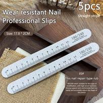 5Pcs Professional Wooden Nail File Double Side 180/240 Sanding Buffer Manicure Pedicure Nail Art Tool