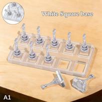 10 Grid Non-Magnetic Acrylic Nail Stand False Nail Tips Holder Display Rack For Cat Eye Gel Press On Nails Practice Tool