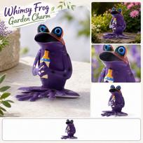 Metal Frog Garden Statue Holding Bottle Outdoor Decorative Iron Sculpture Lawn Ornament for Yard Patio Deck Landscaping one size