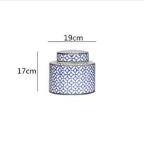 Creative Chinese Retro Ceramics Ceramic Storage Tank Golden Vase with Cover Modern Home Desktop Organize Home Crafts Decoration