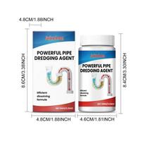 Pipeline Dredging Agent Remove Stubborn Oil Stain Dirt Garbage Residue Unblocked Pipe Prevent Blocking Pipeline Dredging Agent 100g boxed